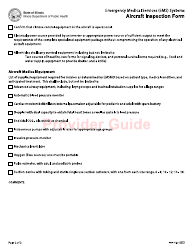 Form IOCI16-82 Emergency Medical Services (EMS) Systems Aircraft Inspection Form - Illinois, Page 2