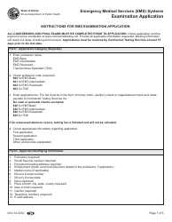 &quot;Emergency Medical Services (EMS) Systems Examination Application&quot; - Illinois