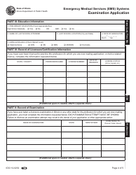 &quot;Emergency Medical Services (EMS) Systems Examination Application&quot; - Illinois, Page 4