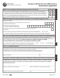 &quot;Emergency Medical Services (EMS) Systems Examination Application&quot; - Illinois, Page 5
