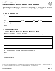 Form 482-0677 Freestanding Emergency Center (FEC) Renewal Licensure Application - Illinois