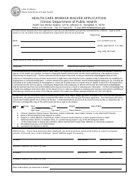 Health Care Worker Waiver Application Form - Illinois