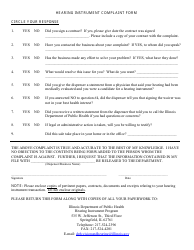 Hearing Instrument Complaint Form - Illinois, Page 2