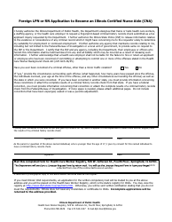 Foreign Lpn or Rn Application to Become an Illinois Certified Nurse Aide (Cna) - Illinois, Page 2