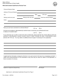 Form 445104 Attachment A Home Health Agency Administrator Qualification Review Form - Illinois, Page 3