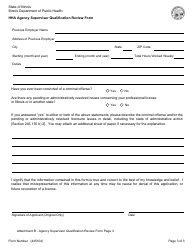 Form 445104 Attachment B Home Health Agency - Agency Supervisor Qualification Review Form - Illinois, Page 3