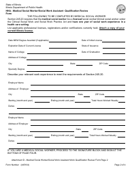 Form 445104 Attachment D Medical Social Worker/Social Work Assistant Assistant Qualifications Review Form - Illinois, Page 2