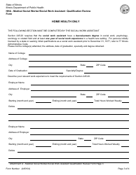 Form 445104 Attachment D Medical Social Worker/Social Work Assistant Assistant Qualifications Review Form - Illinois, Page 3