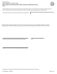 Form 445104 Attachment D Medical Social Worker/Social Work Assistant Assistant Qualifications Review Form - Illinois, Page 4