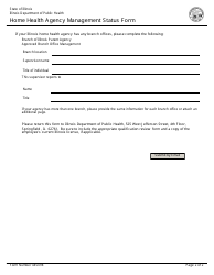 Form 445098 Home Health Agency Management Status Form - Illinois, Page 2