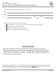 Form 445102 Hospice Residence Initial/Renewal Licensure Application - Illinois, Page 2