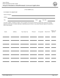 Form 445102 Hospice Residence Initial/Renewal Licensure Application - Illinois, Page 3