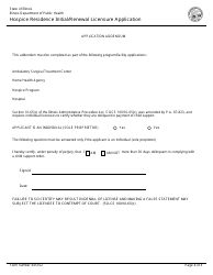 Form 445102 Hospice Residence Initial/Renewal Licensure Application - Illinois, Page 4