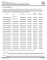 Form 445101 Application for License to Operate Hospice - Illinois, Page 3