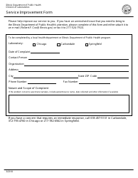 Document preview: Service Improvement Form - Illinois