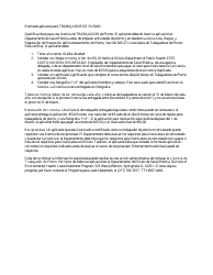 Formulario IL-482-0905 Aplicacion De Trabajadores De Plomo - Illinois (Spanish), Page 3