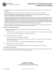 Form IOCI16-29 Childhood Lead Risk Questionnaire - Illinois, Page 3