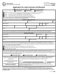 Document preview: Form IOCI17-557 Application for Lead Licensure and Renewal - Illinois