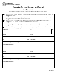 Form IOCI17-557 Application for Lead Licensure and Renewal - Illinois, Page 4
