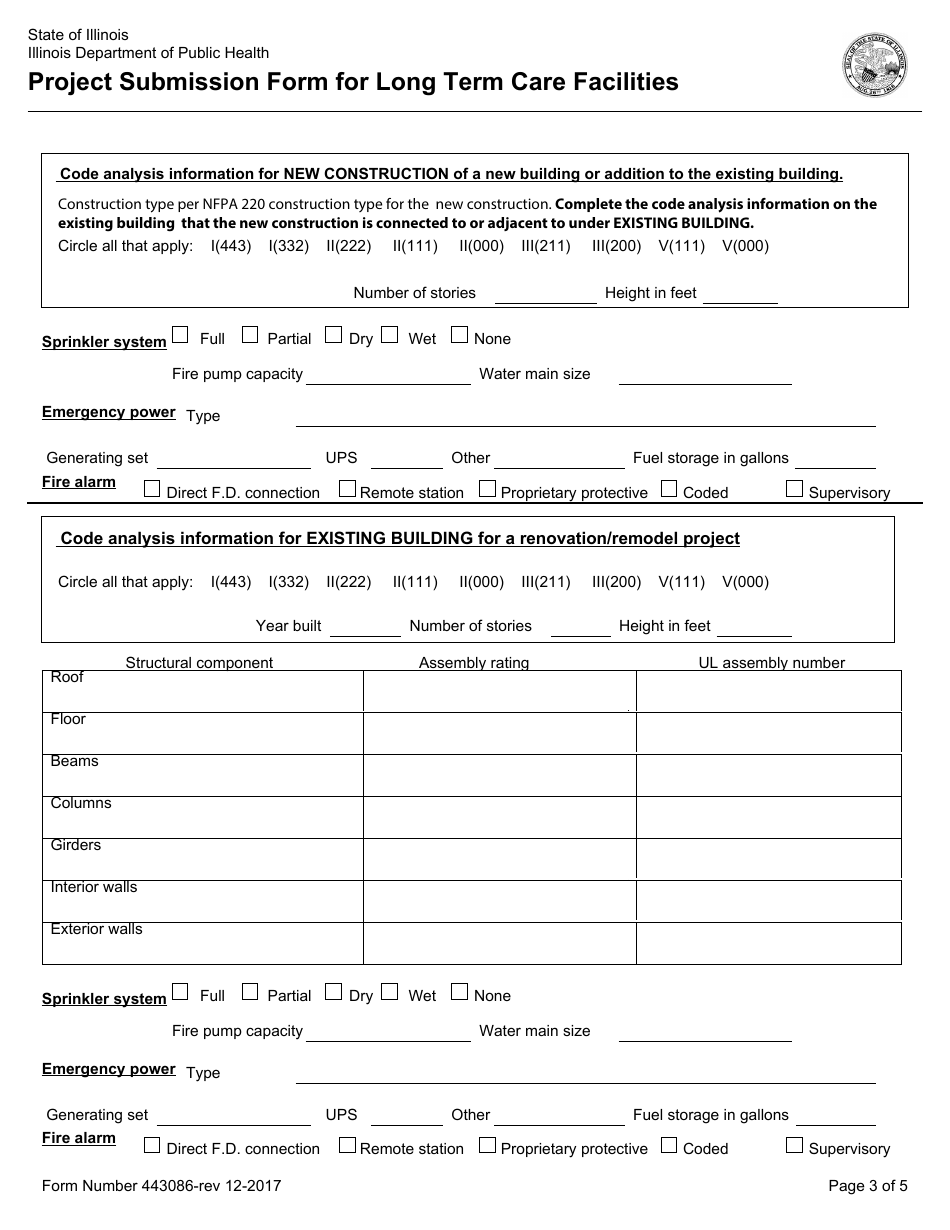 Form 443086 Project Submission Form for Long Term Care Facilities - Illinois, Page 3