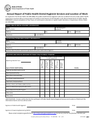 Form IOCI18-384 &quot;Annual Report of Public Health Dental Hygienist Services and Location of Work&quot; - Illinois