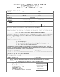 Document preview: Application for Registration of Irrigation Employee - Illinois