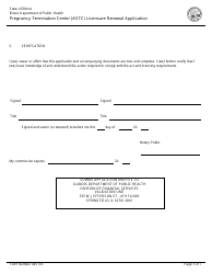 Form 445105 Pregnancy Termination Center (Astc) Licensure Renewal Application - Illinois, Page 5