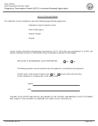 Form 445105 Pregnancy Termination Center (Astc) Licensure Renewal Application - Illinois, Page 6