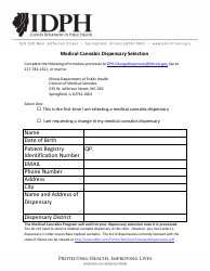 Document preview: Medical Cannabis Dispensary Selection Form - Illinois