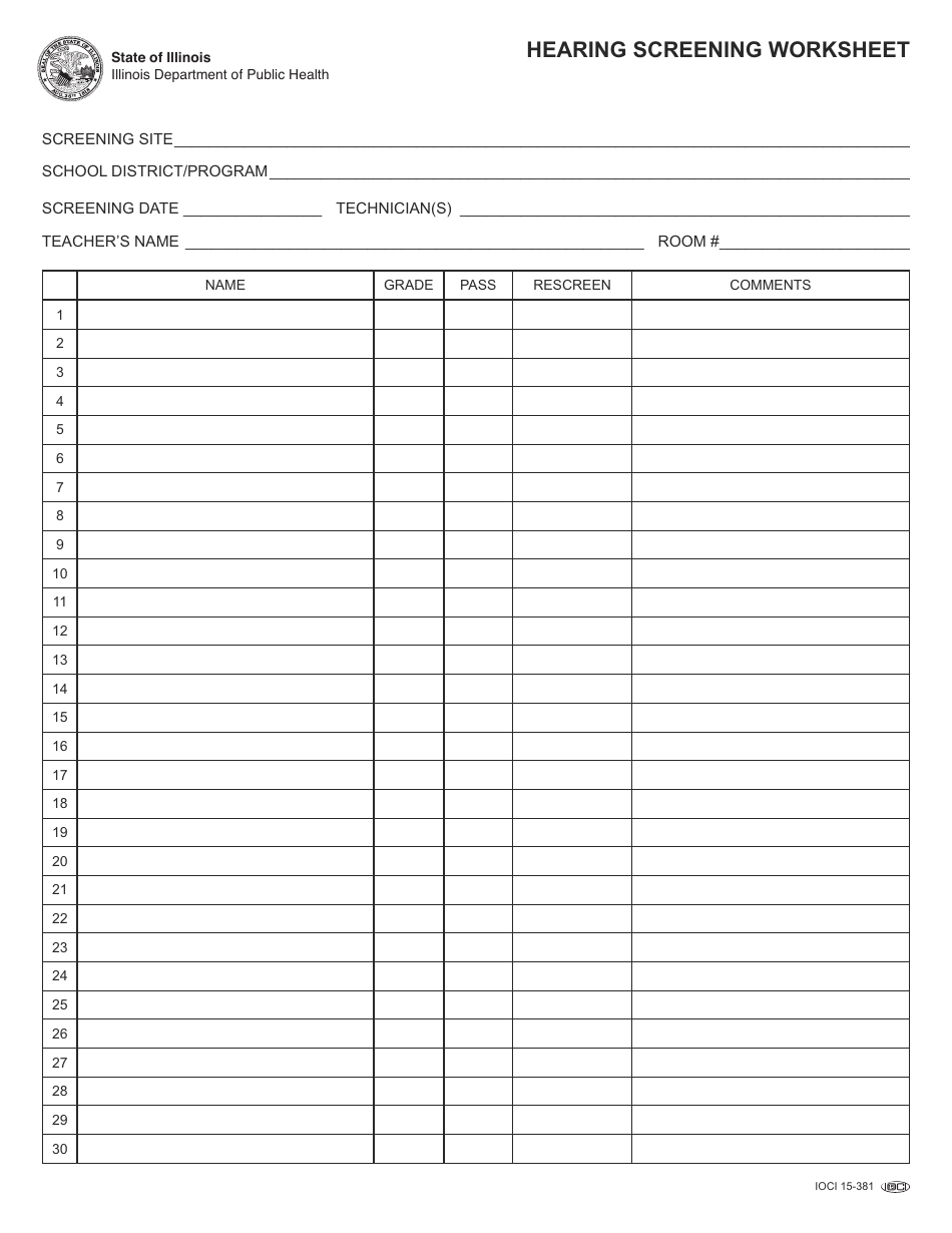 Form IOCI15-381 - Fill Out, Sign Online and Download Printable PDF ...