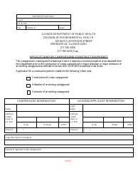 Document preview: Form IL482-0534 Application for Campground Construction Permit - Illinois
