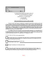 Form IL482-0675 Application for Youth Camp License - Illinois
