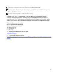 Residential Methamphetamine Lab Cleanup Checklist - Illinois, Page 2