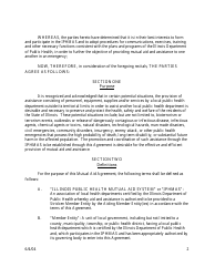 Intergovernmental Mutual Aid Agreement for the Establishment of the Illinois Public Health Mutual Aid System (Iphmas) - Illinois, Page 2