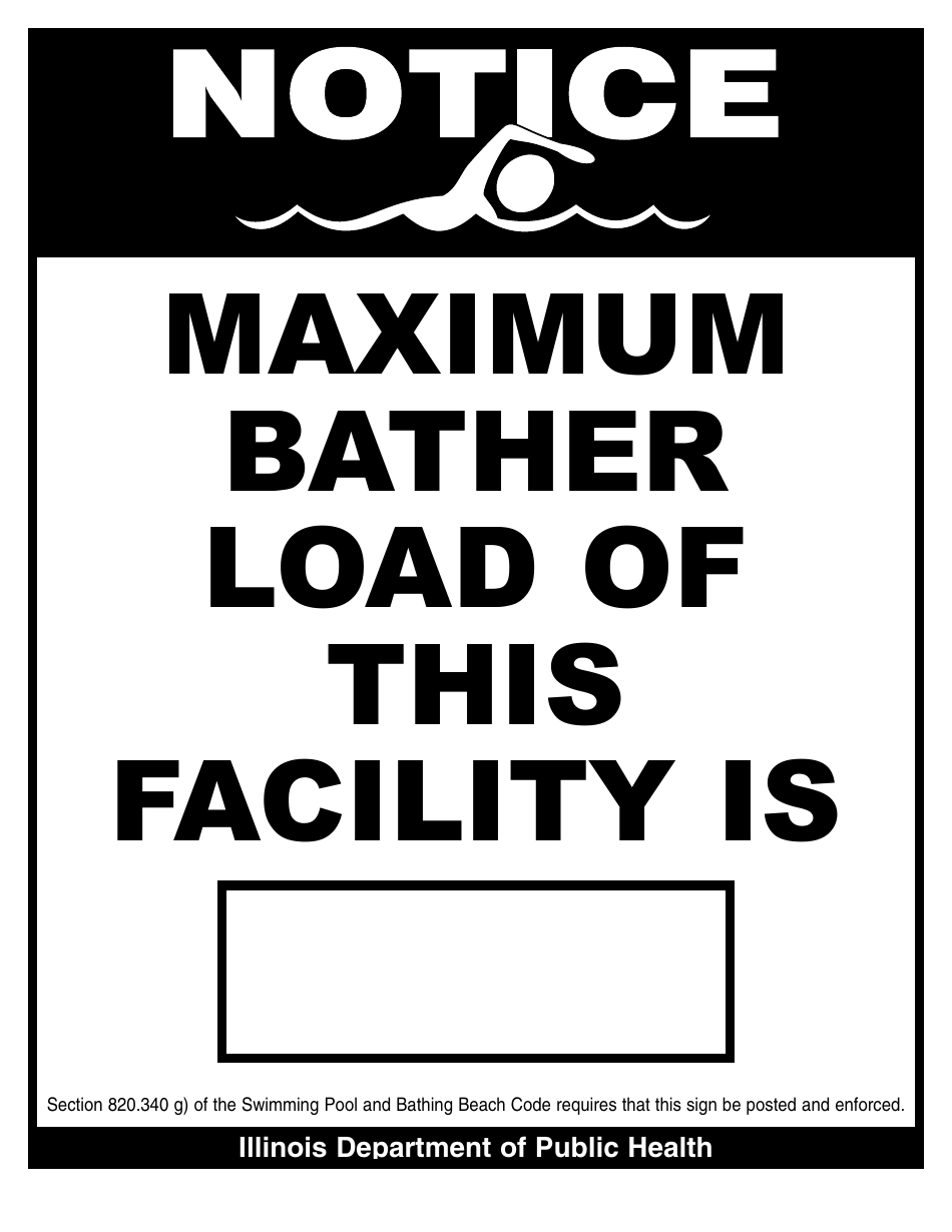 Max Bather Load Sign - Illinois, Page 1