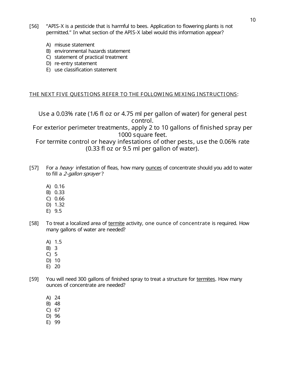 General Standards Practice Examination Form - Illinois, Page 10