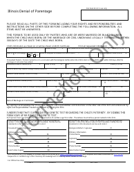 Instructions for Form HFS3416D Illinois Denial of Parentage - Illinois, Page 4
