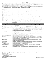 Form BLR22125 Approval of Design Exception Addendum - Illinois, Page 2