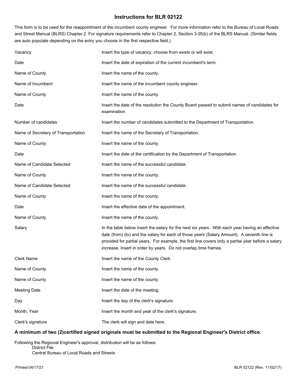 Form BLR02122 Resolution Appointing County Engineer - Illinois, Page 2