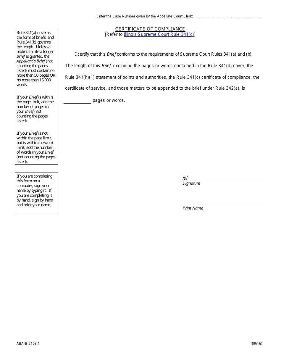 Form ABA-B2103.1 Appellants Brief - Illinois, Page 30