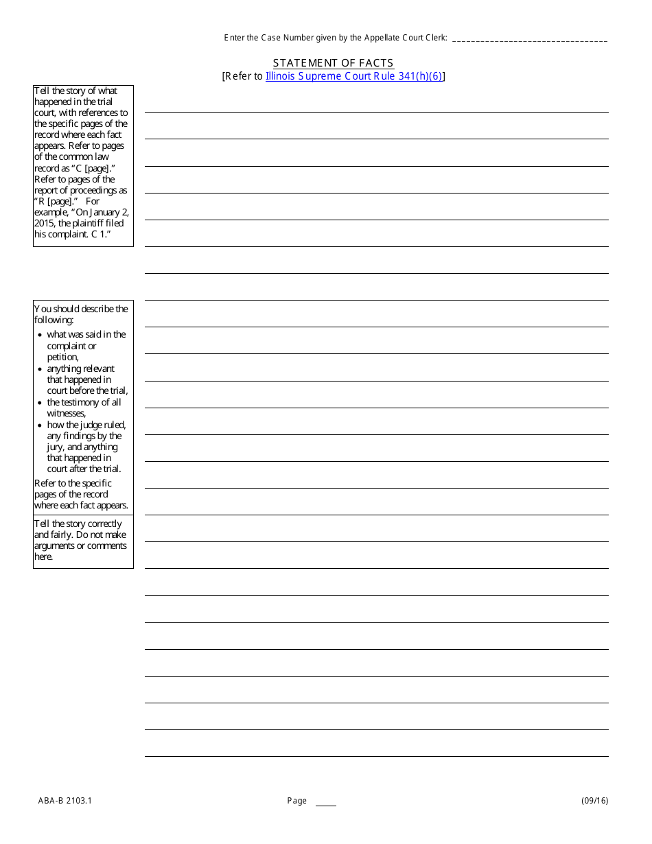 Form ABA-B2103.1 Appellants Brief - Illinois, Page 9