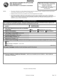 Form PI-21 (State Form 52570) &quot;Oaq Process Information Application - Site Remediation&quot; - Indiana
