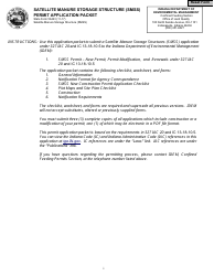 State Form 56423 Satellite Manure Storage Structure (Smss) Permit Application Packet - Indiana