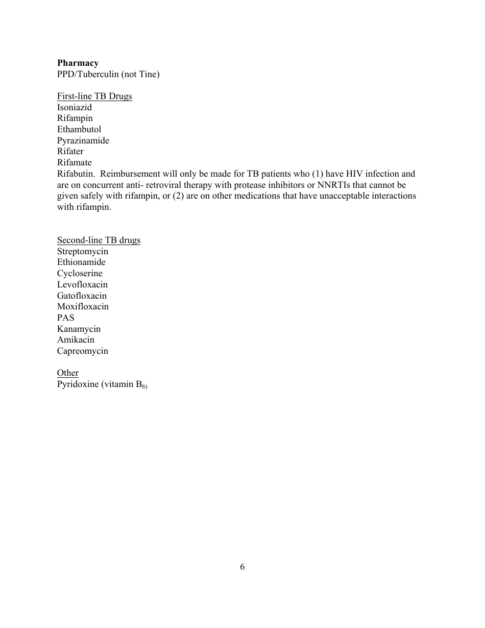 State Form 46596 Tb Hospital Reimbursement Claim - Indiana, Page 6