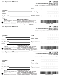 Form 45-004 (IA1120ES) Corporate Estimate Tax Payment Voucher - Iowa