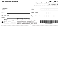 Form 45-004 (IA1120ES) Corporate Estimate Tax Payment Voucher - Iowa, Page 2