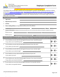 Document preview: Form CFN552-0318 Employee Complaint Form - Iowa