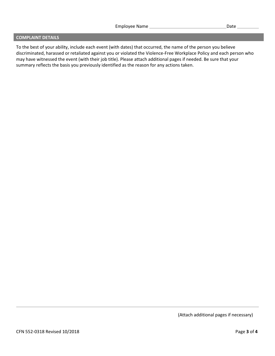 Form CFN552-0318 Employee Complaint Form - Iowa, Page 3