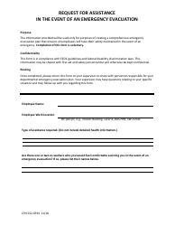 Document preview: Form CFN552-0794 Request for Assistance in the Event of an Emergency Evacuation - Iowa