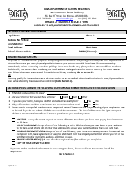 DNR Form 542-0160 Change of Residency Request Form in Order to Acquire Resident Licenses and Privileges - Iowa